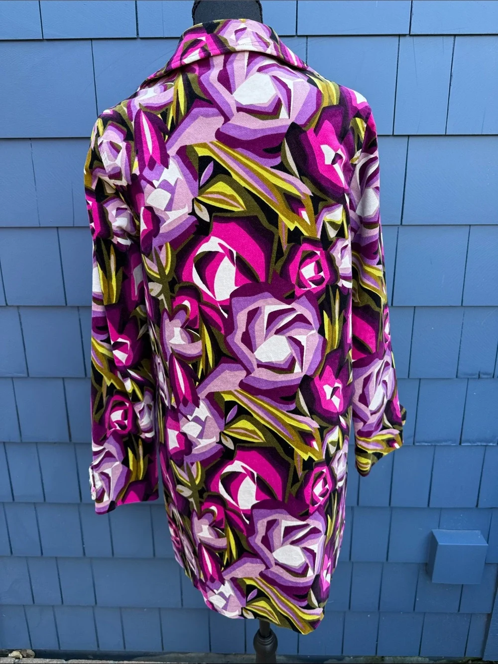 Missoni for Target Purple Pink Floral Double-Breasted Coat XL - Picture 6 of 11